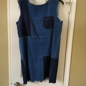 Denim Block Dress